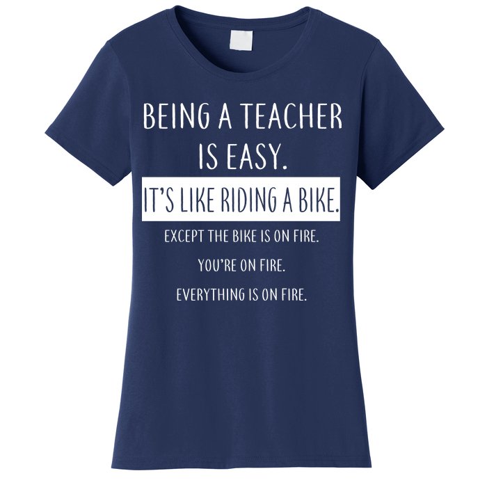 Being A Teacher Is Like Riding A Bike Women's T-Shirt