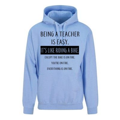 Being A Teacher Is Like Riding A Bike Unisex Surf Hoodie