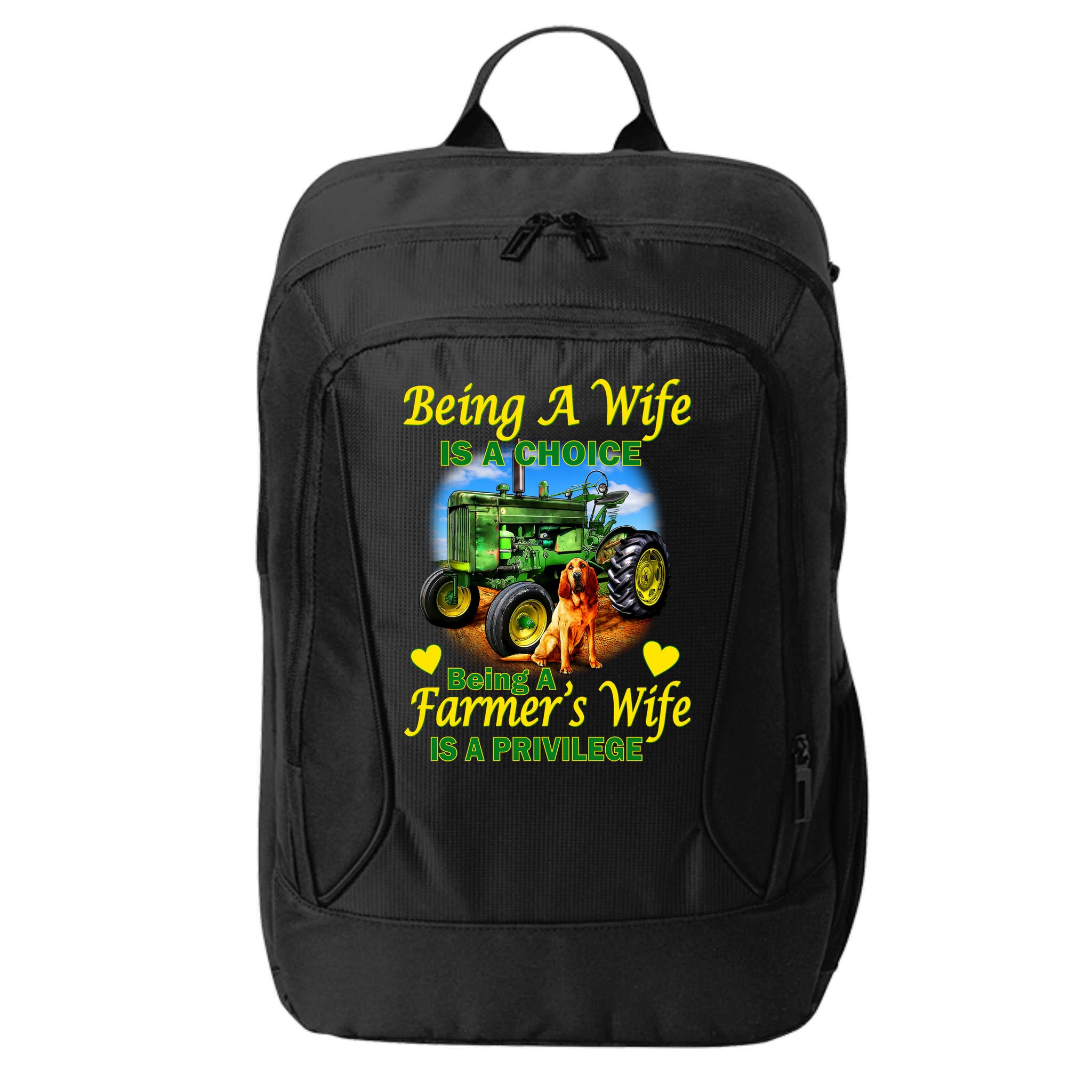 Being A Wife Is A Choice Being A Farmer's Wife IS A Privilege City Backpack
