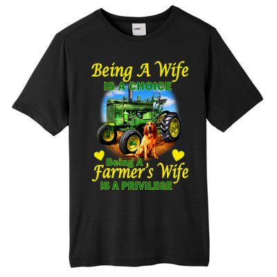 Being A Wife Is A Choice Being A Farmer's Wife IS A Privilege Tall Fusion ChromaSoft Performance T-Shirt