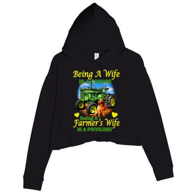 Being A Wife Is A Choice Being A Farmer's Wife IS A Privilege Crop Fleece Hoodie