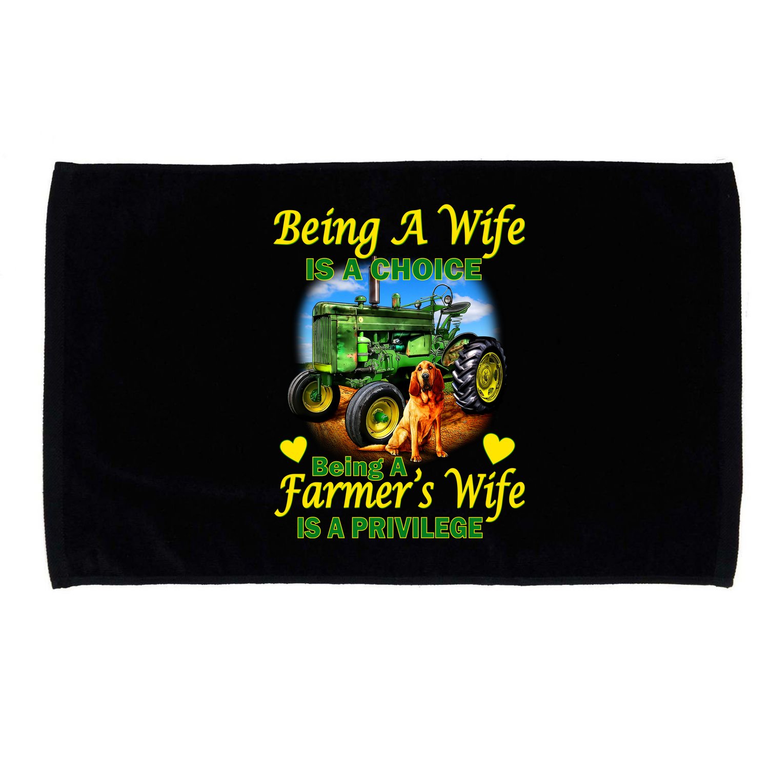 Being A Wife Is A Choice Being A Farmer's Wife IS A Privilege Microfiber Hand Towel
