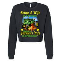 Being A Wife Is A Choice Being A Farmer's Wife IS A Privilege Cropped Pullover Crew