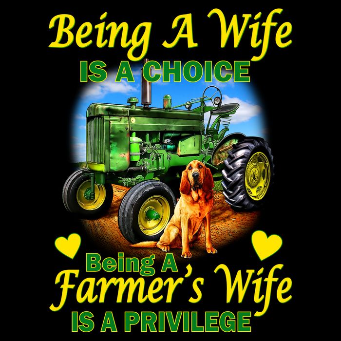 Being A Wife Is A Choice Being A Farmer's Wife IS A Privilege Cropped Pullover Crew