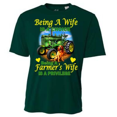 Being A Wife Is A Choice Being A Farmer's Wife IS A Privilege Cooling Performance Crew T-Shirt