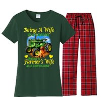 Being A Wife Is A Choice Being A Farmer's Wife IS A Privilege Women's Flannel Pajama Set