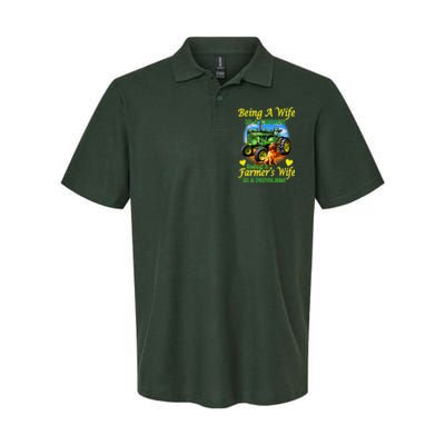 Being A Wife Is A Choice Being A Farmer's Wife IS A Privilege Softstyle Adult Sport Polo