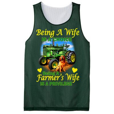 Being A Wife Is A Choice Being A Farmer's Wife IS A Privilege Mesh Reversible Basketball Jersey Tank