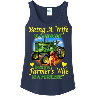 Being A Wife Is A Choice Being A Farmer's Wife IS A Privilege Ladies Essential Tank