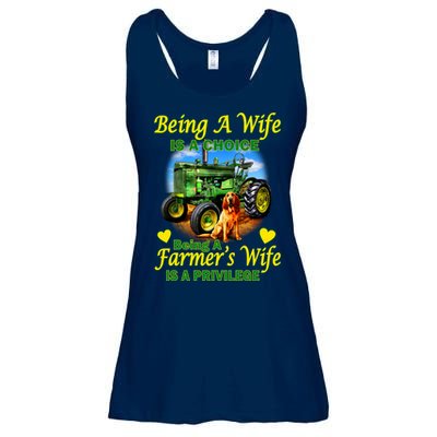 Being A Wife Is A Choice Being A Farmer's Wife IS A Privilege Ladies Essential Flowy Tank