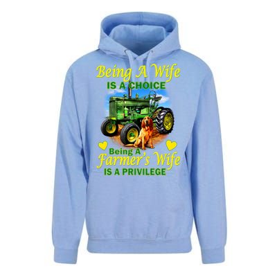 Being A Wife Is A Choice Being A Farmer's Wife IS A Privilege Unisex Surf Hoodie