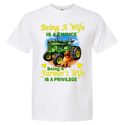 Being A Wife Is A Choice Being A Farmer's Wife IS A Privilege Garment-Dyed Heavyweight T-Shirt