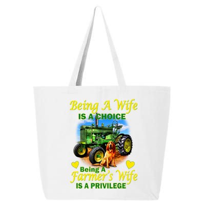 Being A Wife Is A Choice Being A Farmer's Wife IS A Privilege 25L Jumbo Tote