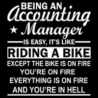 Being An Accounting Manager Riding A Bike In Hell Sustainable Bucket Hat