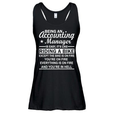Being An Accounting Manager Riding A Bike In Hell Ladies Essential Flowy Tank