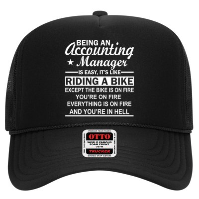 Being An Accounting Manager Riding A Bike In Hell Trucker Hat