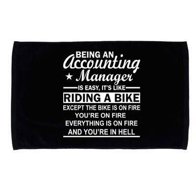 Being An Accounting Manager Riding A Bike In Hell Microfiber Hand Towel