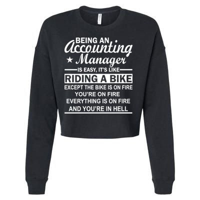 Being An Accounting Manager Riding A Bike In Hell Cropped Pullover Crew