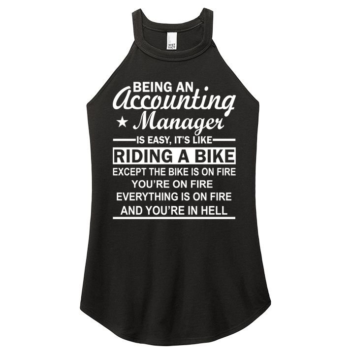 Being An Accounting Manager Riding A Bike In Hell Women's Perfect Tri Rocker Tank