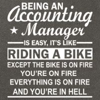 Being An Accounting Manager Riding A Bike In Hell Cotton Canvas Backpack