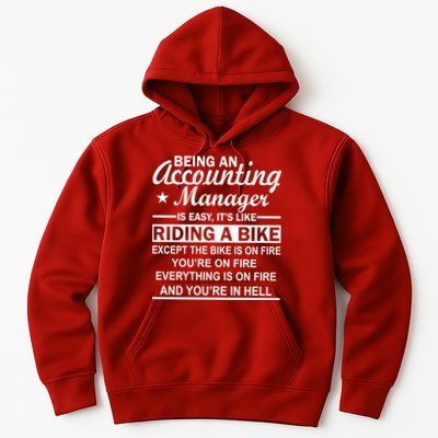 Being An Accounting Manager Riding A Bike In Hell Hoodie