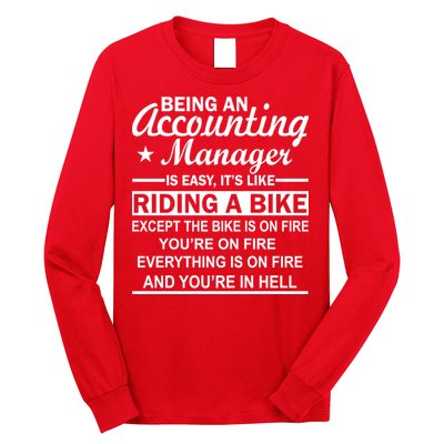 Being An Accounting Manager Riding A Bike In Hell Long Sleeve Shirt