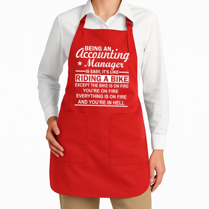 Being An Accounting Manager Riding A Bike In Hell Apron