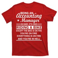 Being An Accounting Manager Riding A Bike In Hell T-Shirt