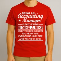 Being An Accounting Manager Riding A Bike In Hell T-Shirt