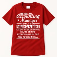 Being An Accounting Manager Riding A Bike In Hell Tall T-Shirt