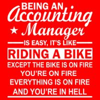 Being An Accounting Manager Riding A Bike In Hell Button