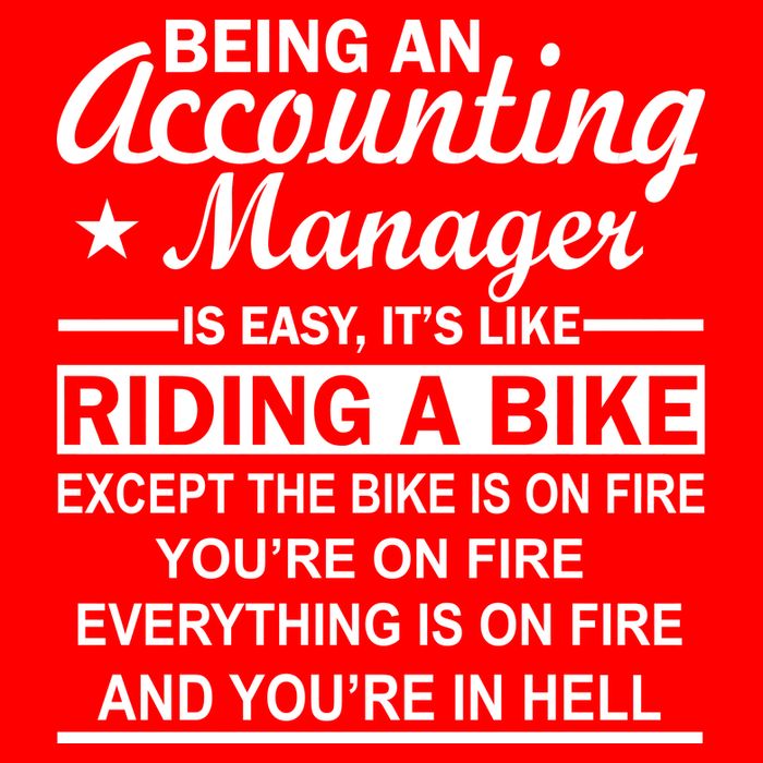 Being An Accounting Manager Riding A Bike In Hell Button