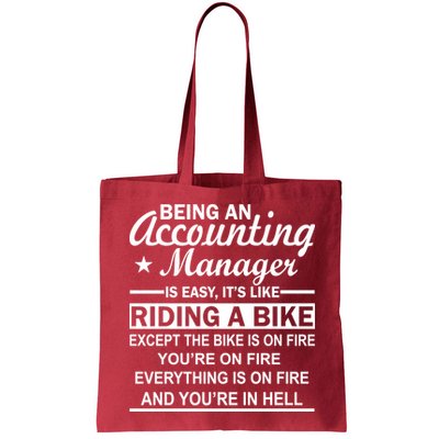 Being An Accounting Manager Riding A Bike In Hell Bag