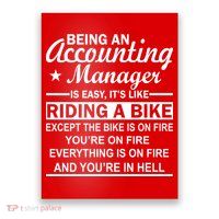 Being An Accounting Manager Riding A Bike In Hell Poster