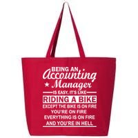Being An Accounting Manager Riding A Bike In Hell 25L Jumbo Tote