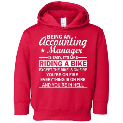 Being An Accounting Manager Riding A Bike In Hell Toddler Hoodie