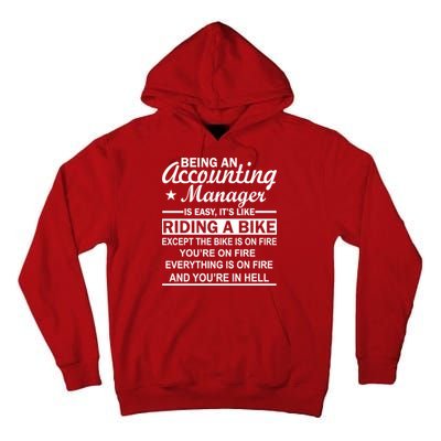 Being An Accounting Manager Riding A Bike In Hell Tall Hoodie