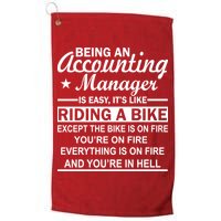 Being An Accounting Manager Riding A Bike In Hell Golf Towel
