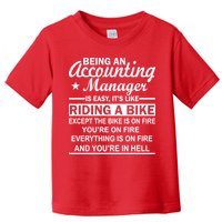 Being An Accounting Manager Riding A Bike In Hell Toddler T-Shirt