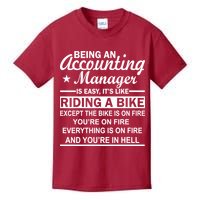 Being An Accounting Manager Riding A Bike In Hell Kids T-Shirt