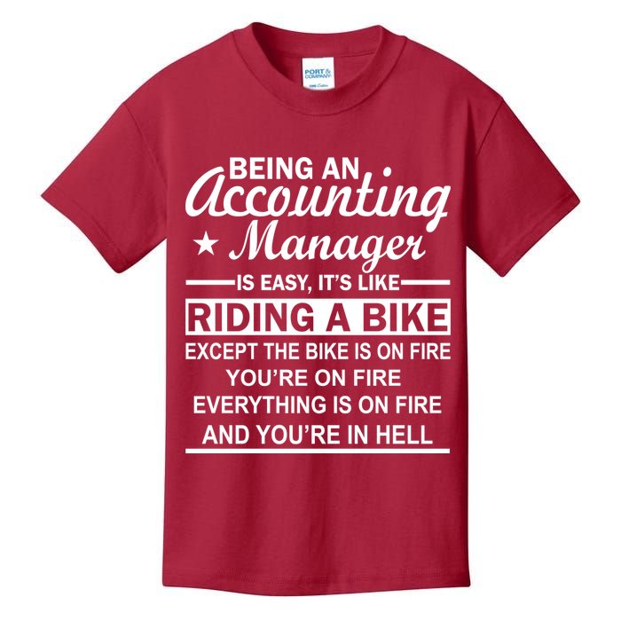 Being An Accounting Manager Riding A Bike In Hell Kids T-Shirt