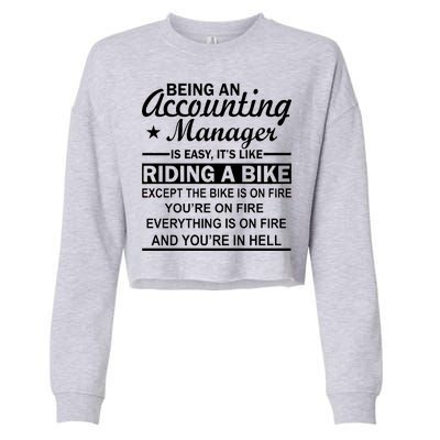 Being An Accounting Manager Riding A Bike In Hell Cropped Pullover Crew