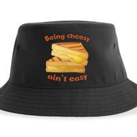 Being Cheesy Ain't Easy Sustainable Bucket Hat