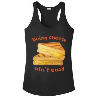 Being Cheesy Ain't Easy Ladies PosiCharge Competitor Racerback Tank