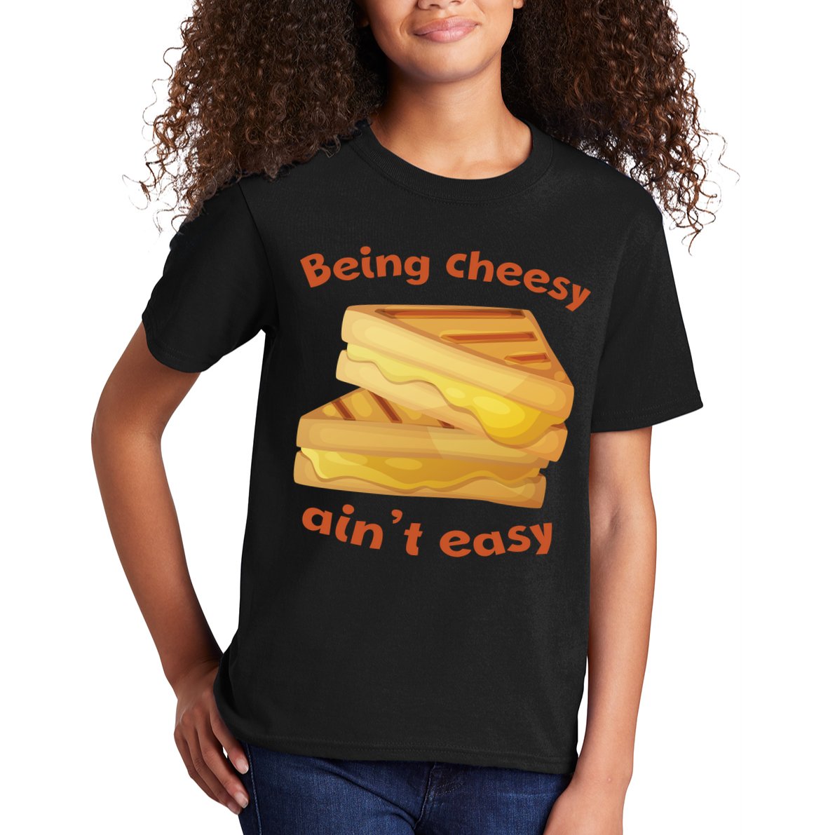 Being Cheesy Ain't Easy Kids T-Shirt