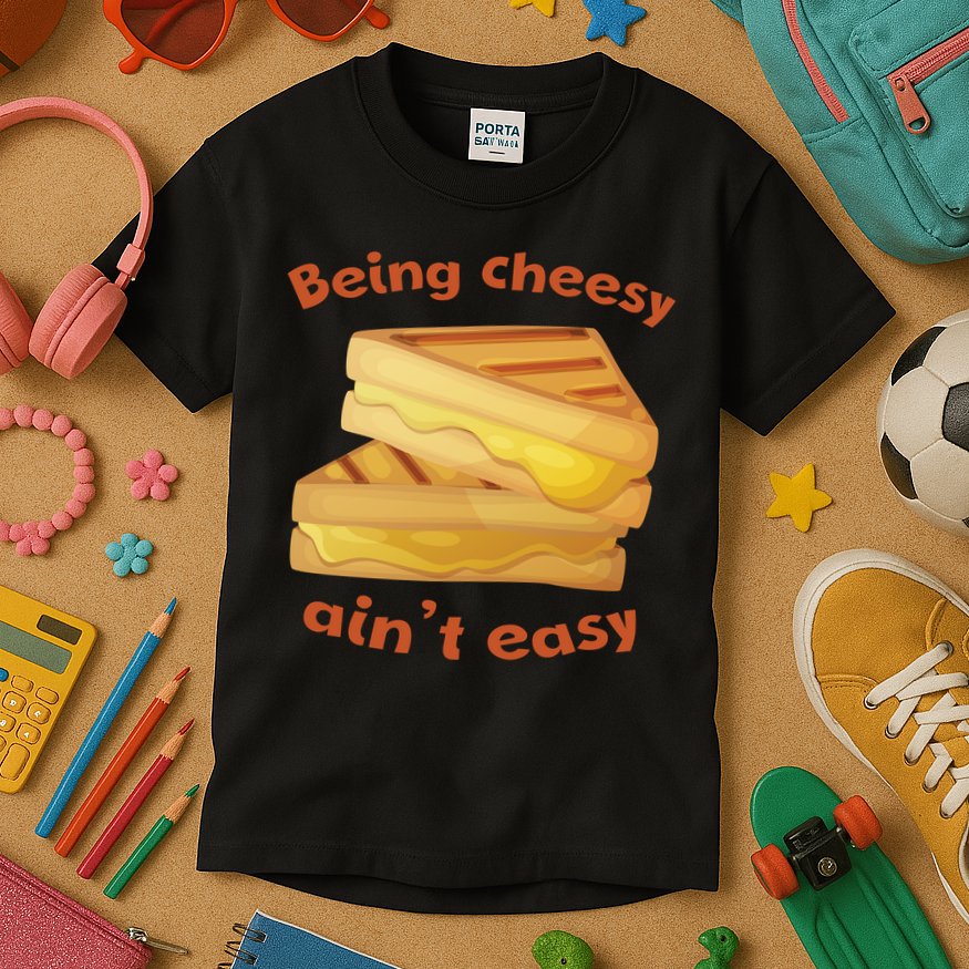 Being Cheesy Ain't Easy Kids T-Shirt