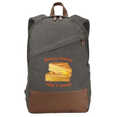 Being Cheesy Ain't Easy Cotton Canvas Backpack