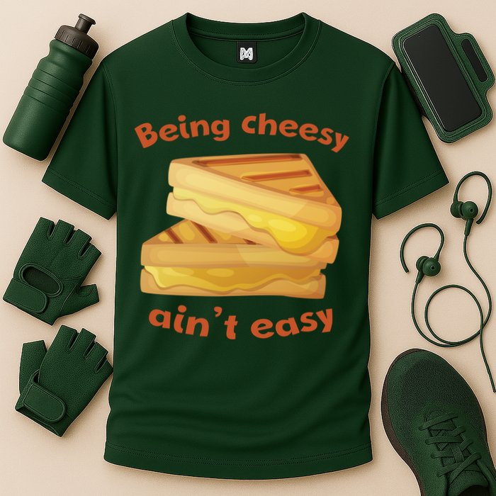 Being Cheesy Ain't Easy Cooling Performance Crew T-Shirt