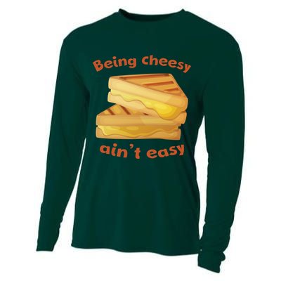 Being Cheesy Ain't Easy Cooling Performance Long Sleeve Crew
