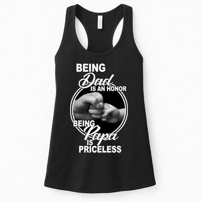 Being Dad Is An Honor Papa Is Priceless Womens Tank Top